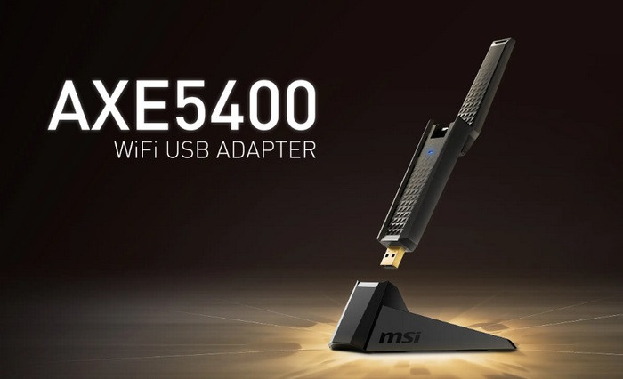 微星发布 AXE5400 USB 无线网卡，支持 WIFI 6E、自带延长底座